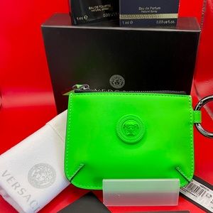 Inclusive Unisex Versace Medusa Pouch/Keychain/Box/Bag/RFID Authentication NWT